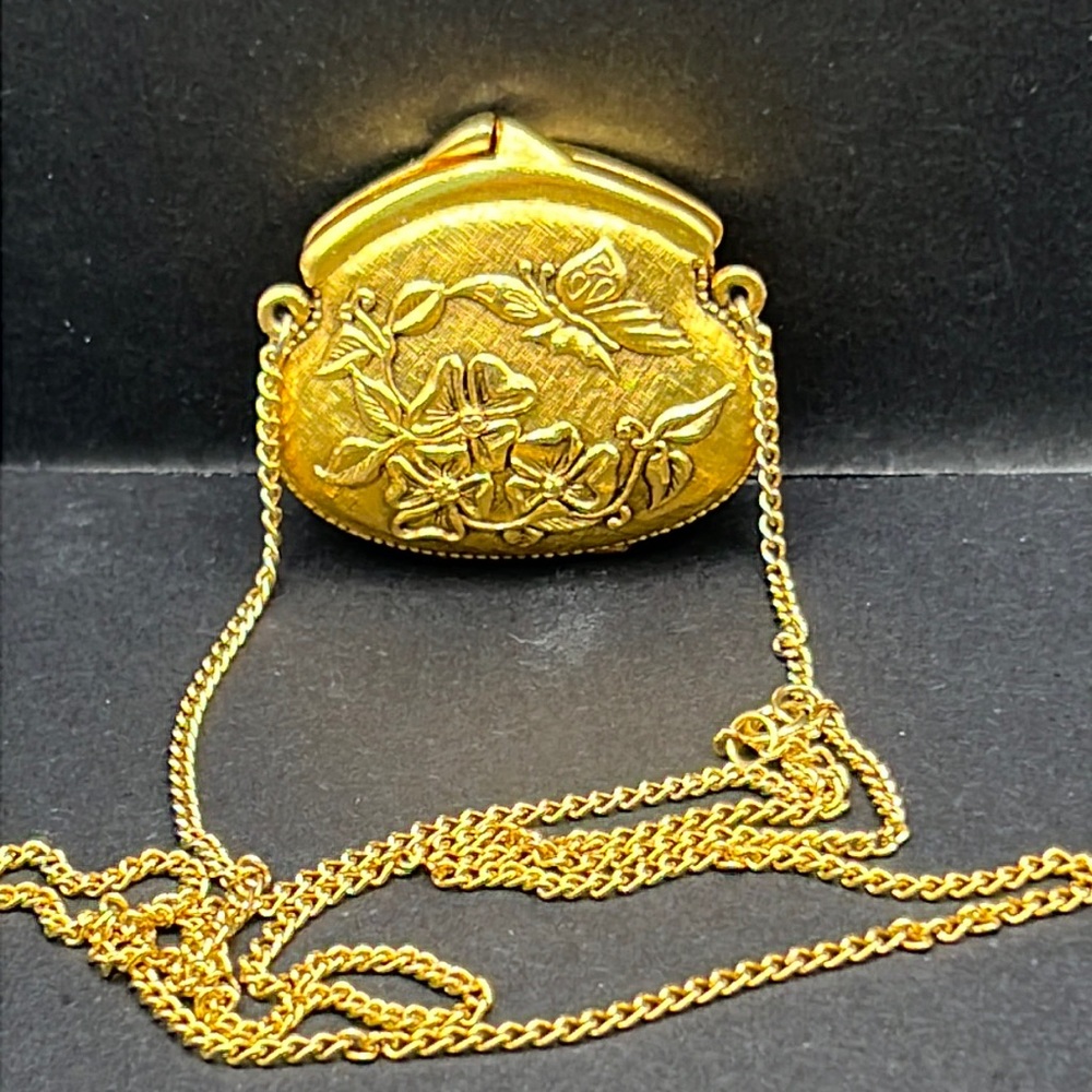 Vintage Corday butterfly purse fragrance locket